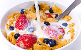 cereale lait et fruit